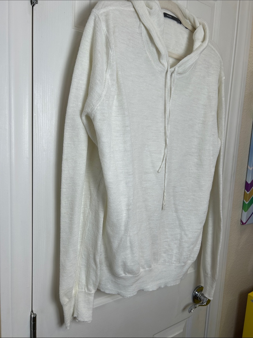 Vince Linen Blend Slub Knit Pullover Hoodie
White XL - Picture 2 of 12